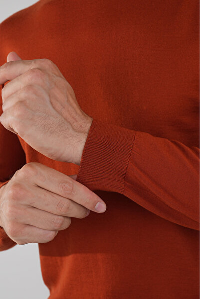 Bisse Erkek Yün Basic Yarım Balıkçı Yaka Triko Kremit