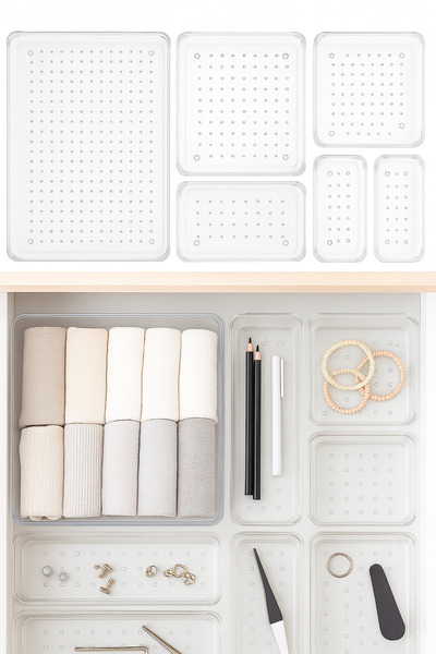 DailyHome 7’li Mutfak & Ev Çekmece İçi Düzenleyici – Ayarlanabilir Organizer