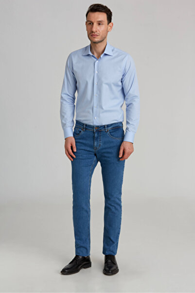 Bisse Lacivert Pamuk 5 Cepli Denim Erkek Pantolon