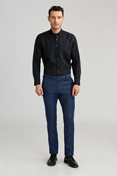 Bisse Indigo Pamuk 4 Cepli Denim Erkek Pantolon