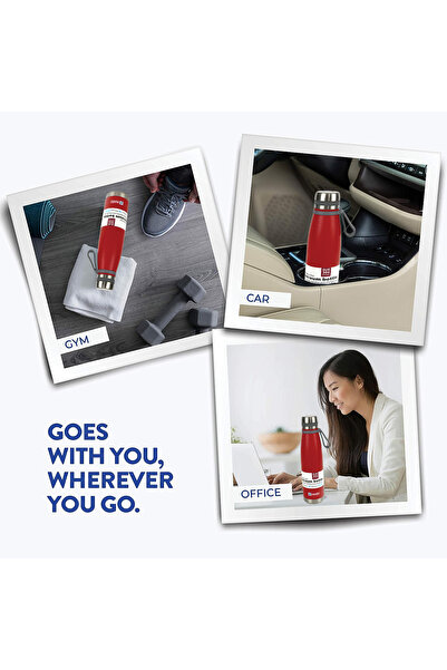 nuzki Stainless Steel Vacuum Insulated Flask, Leak-proof, BPA-free Double Walled Thermal Mug