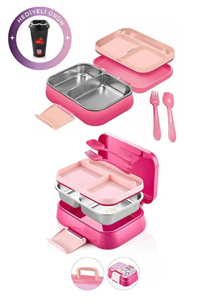 Kitchen Life Happii Vakumlu 4 Bölmeli Paslanmaz Çelik Çocuk Beslenme Kabı - U...