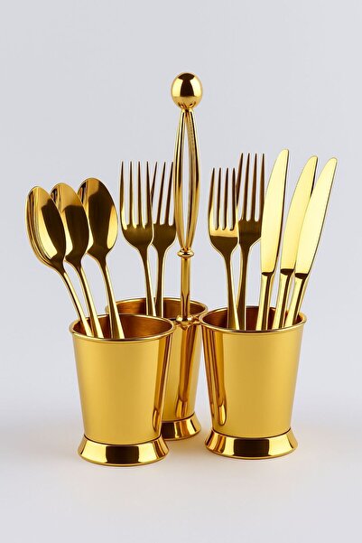 ALMASA حامل للملاعق ذهبي