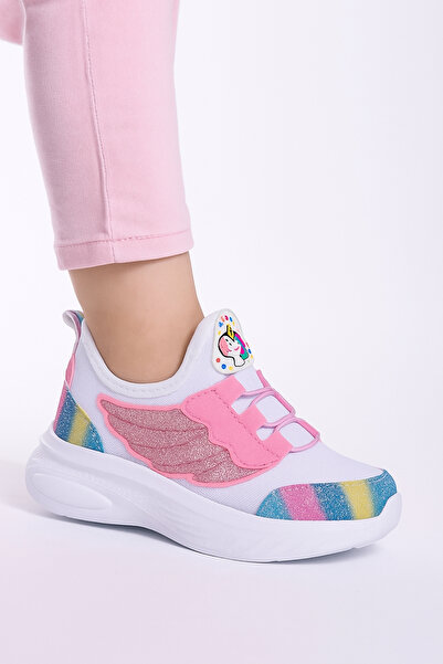 DİGGO Pantofi ortopedici ușori pentru fete, roz, cu sclipici