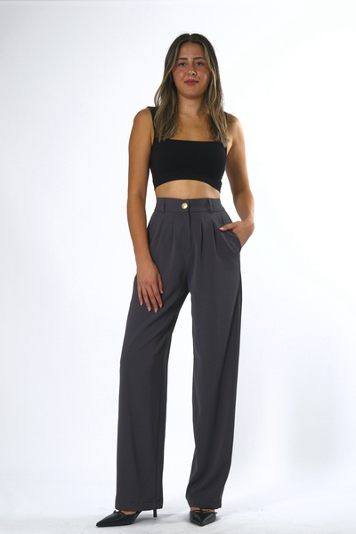 ABBRA Women's Elastic Waist Palazzo Pants