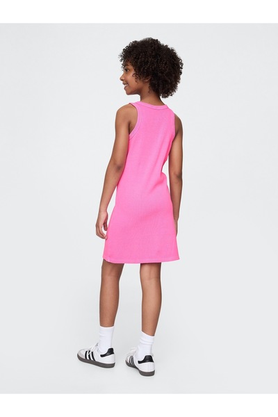 GAP Kız Çocuk Pembe Gap Logo Askılı Elbise