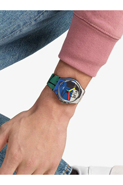 Swatch Tate Gallery LEGER'S TWO WOMEN HOLDING FLOWERS - SUOZ363 Unisex Kol Saati