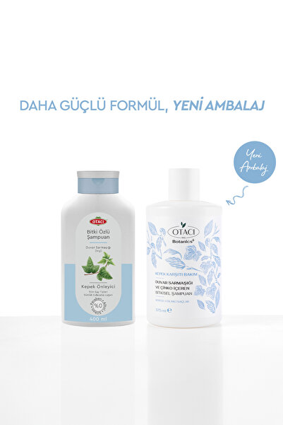 Otacı Botanics + Kepek Karşıtı Bakım - Duvar Sarmaşığı ve Çinko İçeren Bitkisel Şampuan