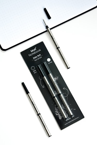 Matt Notebook 2'li Roller Kalem Refil Yedeği 0.7 mm Siyah R07