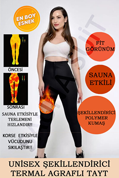 SAUNA SUIT Εξαιρετικά ψηλή μέση 3 σταδίων Agraph Maximum Sweatpicking Thermal Taytreynev.