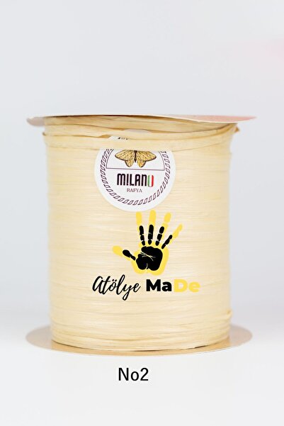 Atölye MaDe Milano Rafya 100gr Tek Bobın Renk Kodu No02 Açık Hasır