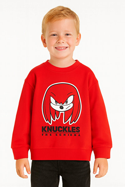 Kidmark Çocuk Modası Boy's Knuckles Printed 100% Cotton Sweatshirt