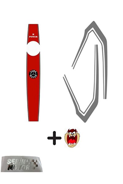 Gogo CG Çita modifiye Nikel Depo Yan Şerit Nikel + Depo Üst Şerit Kırmızı Set...