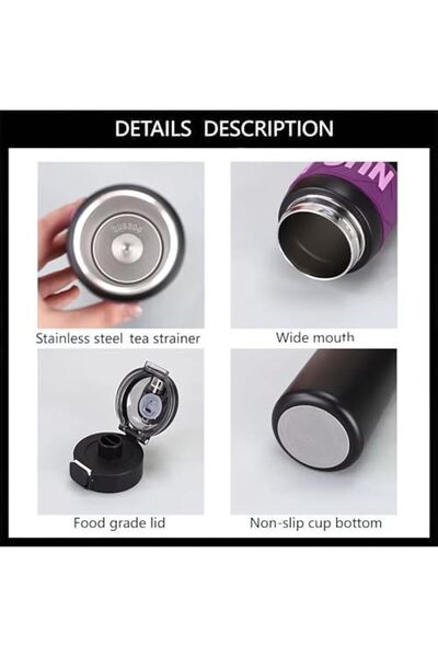 Twisoo Insulated Stainless Steel Water Bottle Double Walled Vacuum Insulated Leak Proof BPA Free Foo