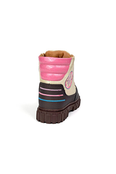 KAJILA Kız Çocuk Krem Kahve İçi Kürklü Termo Taban Suya Soğuğa Dayanıklı Günlük Rahat Bot