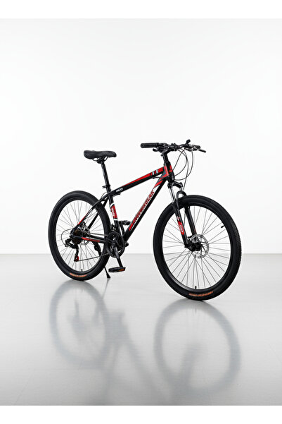 Mountain Gear Road Crusher Bike, 21-Speed Shimano Shifters, 26Inch Spoke Wheel Front & Rear Disc Brakes Shock Fork