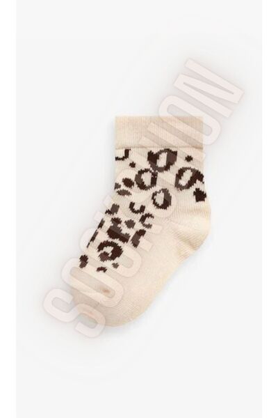 SOCKSHION Sada 5 ponožek s barevným srdcem a leopardím vzorem pro dívky