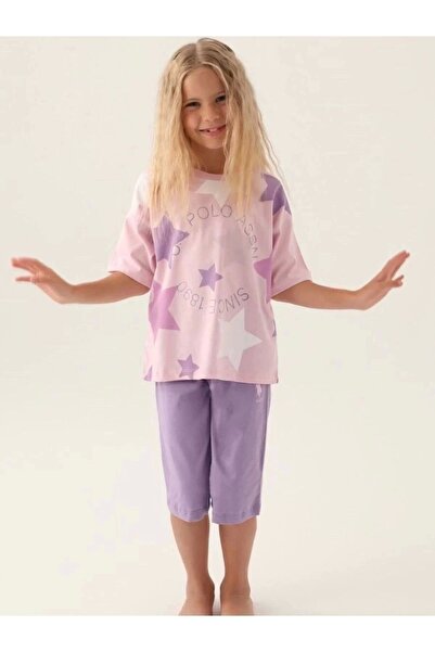 U.S. Polo Assn. Girl's Pink Capri Set