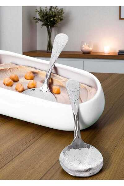 elfnur 1 Piece Stainless Steel 14 cm Sauce Side Dish Appetizer Serving Presentation Spoon