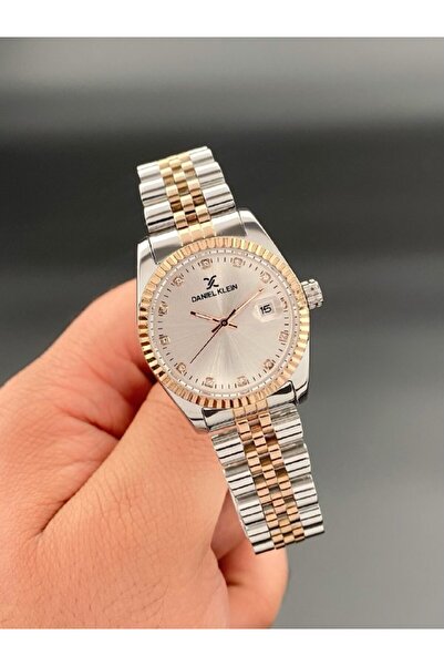 Daniel Klein Kadın Kol Saati Çelik kordon 3 ATM Su Geçirmez Rose Gümüş Renk