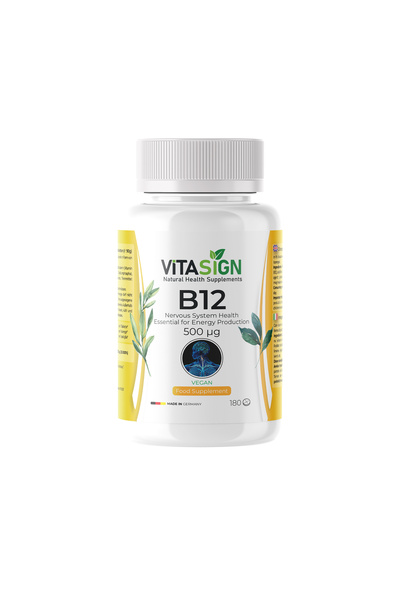 VITASIGN Premium Vitamin B12 500mcg, 180 Vegan Lozenges – Nervous System & Energy Support