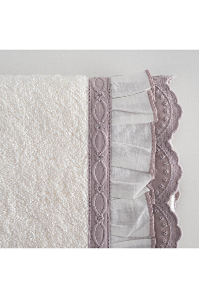 Ecocotton Alessa Банний рушник 100% органічна бавовна з мереживом, сірий, 80x150 см
