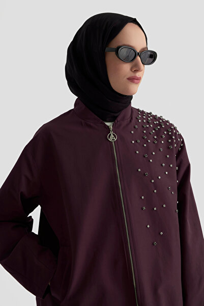 Armine Taş Detaylı Fermuarlı Astarlı Tunik Sonbahar-Kış