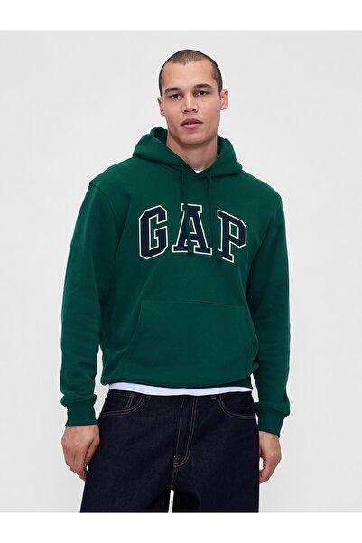 GAP Erkek Yeşil Logo Vintage Sweatshirt