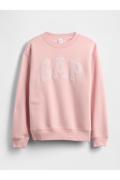 GAP Kadın Pembe Relaxed Logo Sweatshirt
