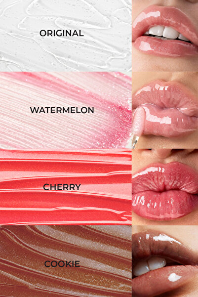 ORNATE Cherry Lip Oil Gloss Dolgunlaştırıcı Efekt Nemlendirici, Parlatıcı Simli Dudak Yağı Kiraz 5 ml