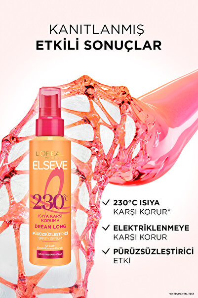 ELSEVE Dream Long Isı Koruyucu & Pürüzsüzleştirici Sprey Serum 150 Ml