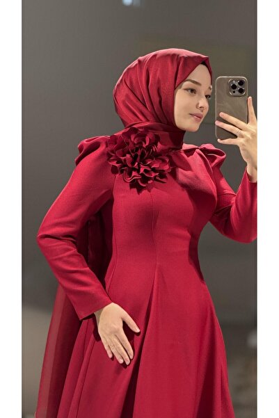 Demonte Gül Detaylı Elbise