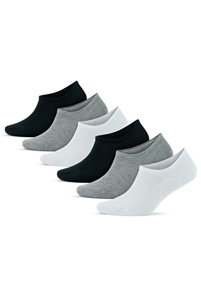Go With Șosete pentru femei, alb, gri, negru, bambus, elastan, invizibile, fă...