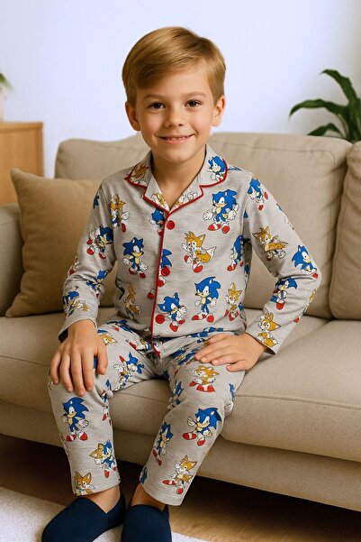 MAXI DRY Sonic Patterned Children's Pajamas Set 3-14 Years