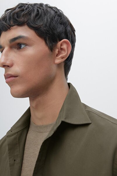 Massimo Dutti Cep detaylı %100 pamuklu gömlek