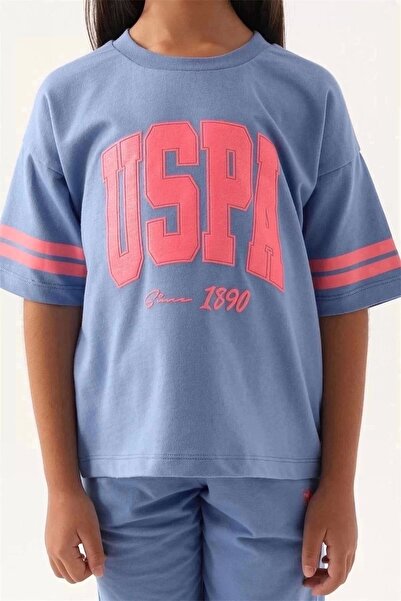 U.S. Polo Assn. US Polo Assn Licensed Sleeve Detail púder, rózsaszín lány bermuda öltöny