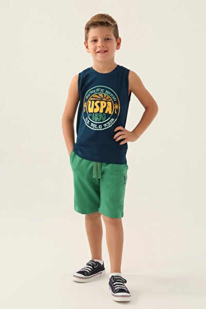 U.S. Polo Assn. U.S. Polo Assn Licensed Tree Navy Blue Boy Bermuda Suit