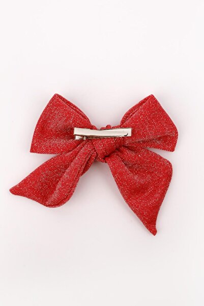 Le Mabelle Red Glittery Bow Girl's Clip Buckle