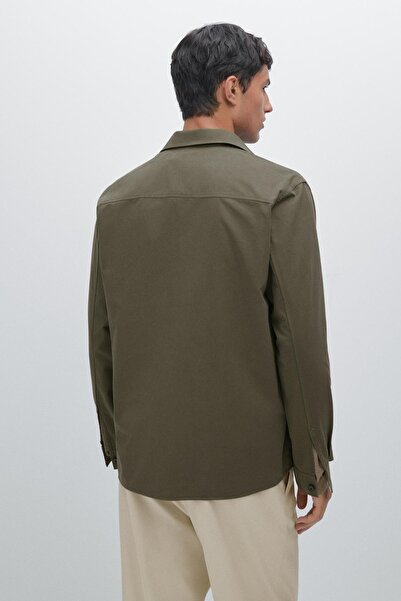 Massimo Dutti Cep detaylı %100 pamuklu gömlek