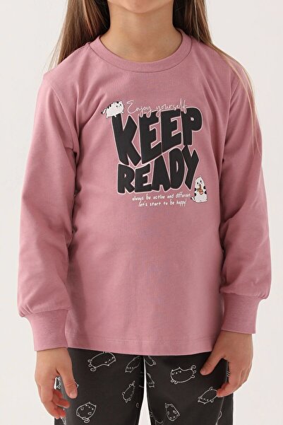 Rolypoly Kız Çocuk Mor Uzun Kol Pijama Takım