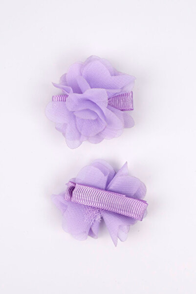 Le Mabelle Lilac Set of 2 Tulle Flower Girl's Clip Buckle