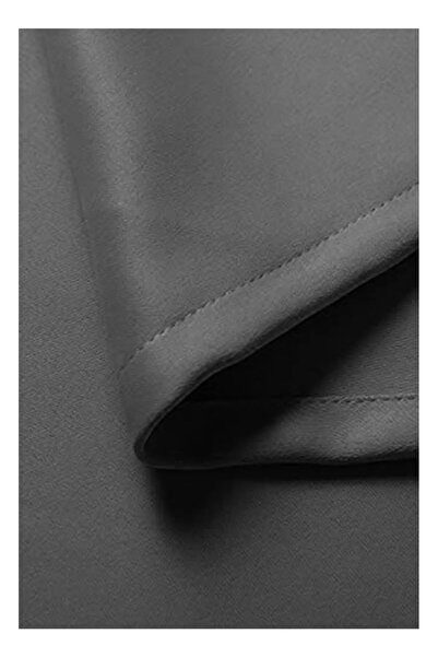 BEKSAHOME Blackout %100 Işık Geçirmez Fon Perde Koyu Gri Füme Pilesiz Ekstrsaforlu Karartma Güneşlik (ENXBOY)