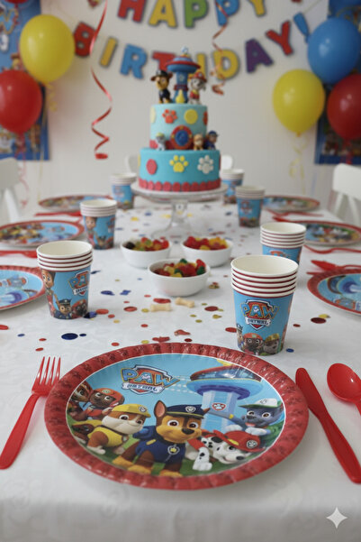 Deniz Party Store Paw Patrol Karton Tabak Bardak 8 Kişilik ( Stok Durumuna Göre Gönderim Yapılmaktadır. )
