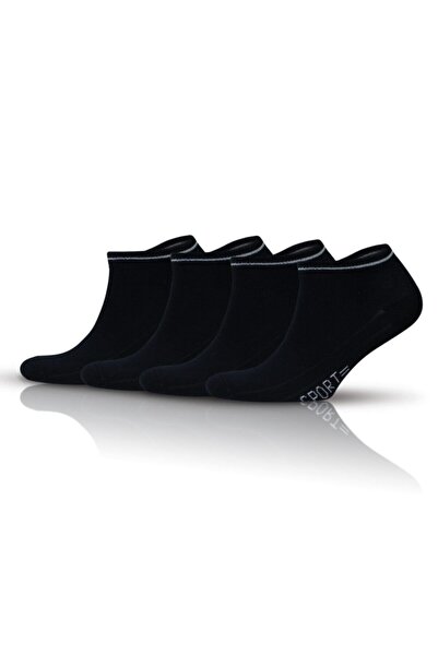 Go With Σετ 4 τεμαχίων Βαμβακερά Μαύρα Μαλακά Ελαστικά Αθλητικά Γυναικεία Μπο...