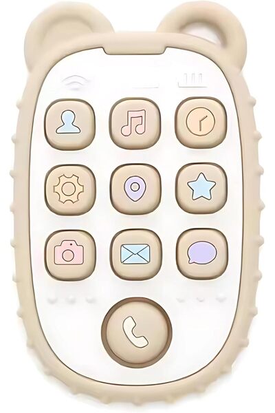 Twisoo Baby Teether Phone Toy – Soft Silicone Mobile Phone Shape Teething Toy for Infants – BPA-
