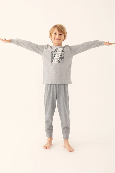 Arnetta Antra Melanj Erkek Çocuk Uzun Kol Pijama Takım