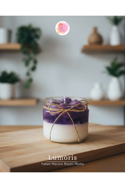 Lumoris Yaban Mersini Reçeli Mumu |%100 Doğal Soya Mumu |El Yapımı Yoğun Meyv...