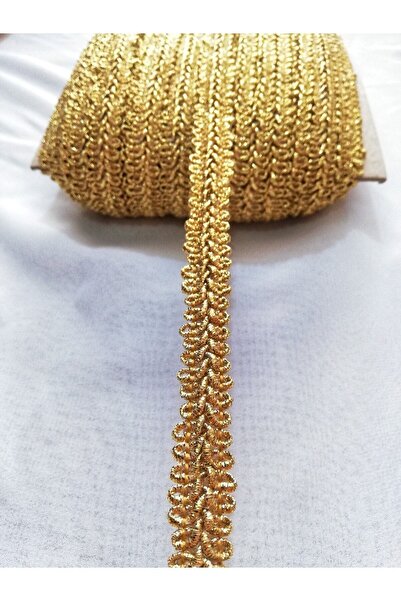 ALTAY TEKSTİL ÜRÜNLERİ شريط ذهبي لامع على شكل قرن الثور (1 متر)