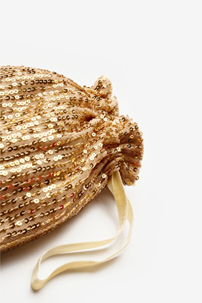 Le Mabelle Gold Sequined Girl's Bag