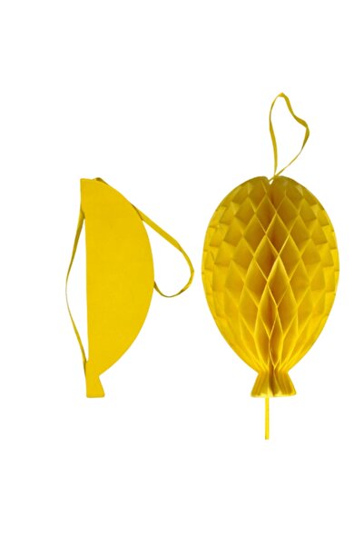 Le Mabelle Yellow Honeycomb Balloon Party Ornament